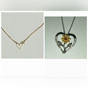 2 Heart Necklaces